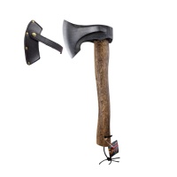 Топор туристический с чехлом для лезвия 900гр.,34 см,хром-черный,022, "Maximum"(Максимум) MX19195