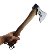 топор туристический с чехлом для лезвия 940гр.,34 см,хром-черный, 022,"maximum" (максимум) mx19188 оптом