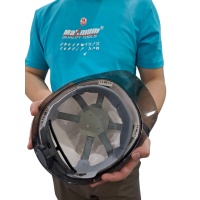 Каска защитная строительная, бело-черная оптом